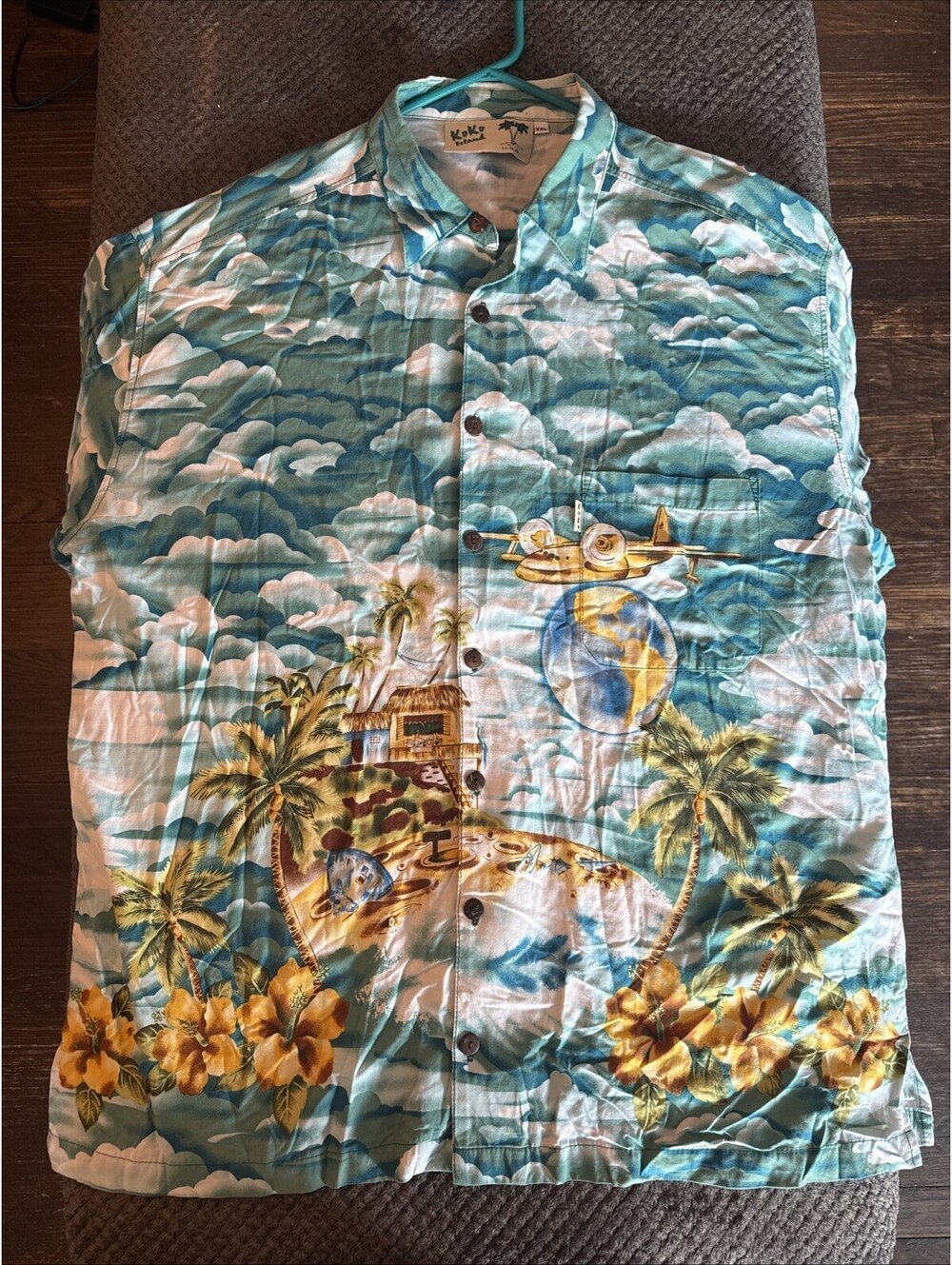 Vtg Koko Island Jimmy Buffet Margaritaville Hawaiian Shirt 2XL USA Made Rayon